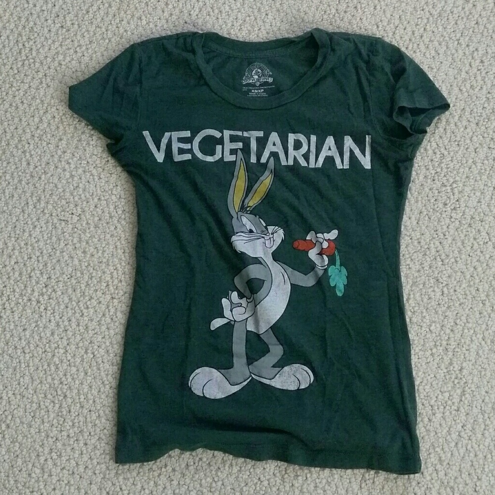Forest Green Bugs Bunny Vegetarian Shirt